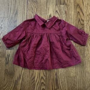 PETITS VILAINS Agathe Pointy Collar Blouse, size 12-18M, NWOT